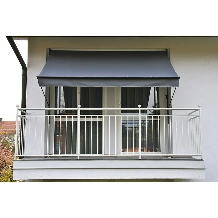 Klemmmarkise Style Anthrazit - Dunkelgrau, Breite: 4 m, Ausfall: 1,5 m - Stimmungsaufnahme