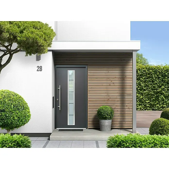 Splendoor Haustür Thermodoor PLUS SP70A - 110 x 210 cm, DIN Anschlag: Links, Anthrazit - Stimmungsaufnahme