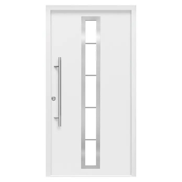 Splendoor Haustür Thermodoor PLUS SP70W - 110 x 210 cm, DIN Anschlag: Links, Weiß - Vorderansicht
