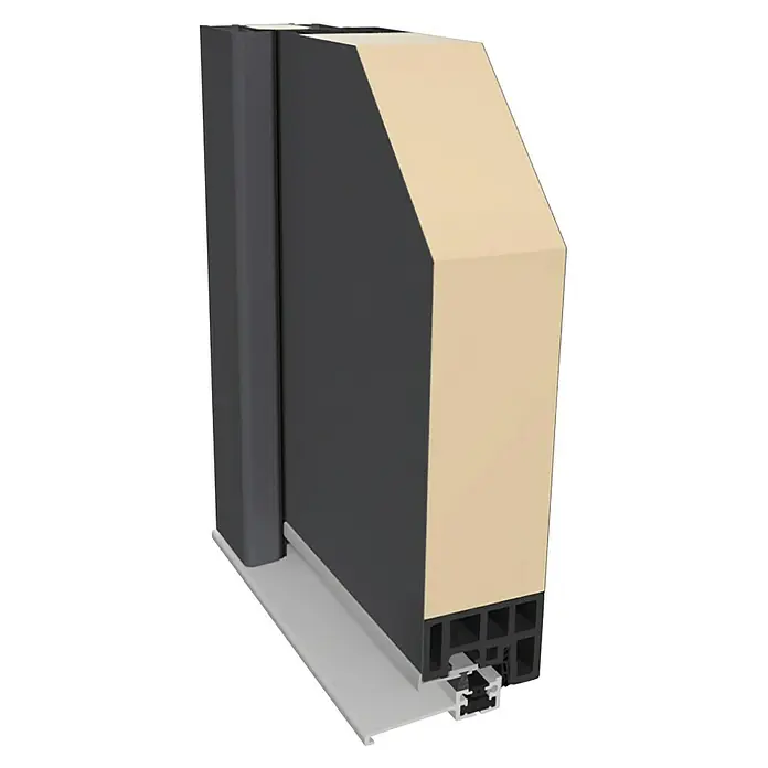 Splendoor Haustür Thermodoor PLUS SP70A - 110 x 210 cm, DIN Anschlag: Rechts, Anthrazit - Diagonale Ansicht