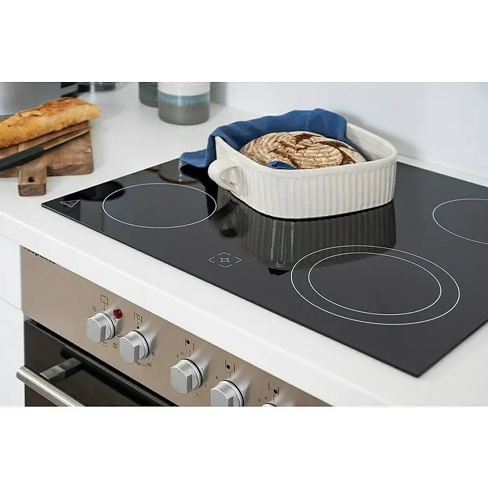 Respekta Premium Küchenzeile RP310WSCBO - Breite: 310 cm, Mit Elektrogeräten, Schwarz Hochglanz - Detailaufnahme