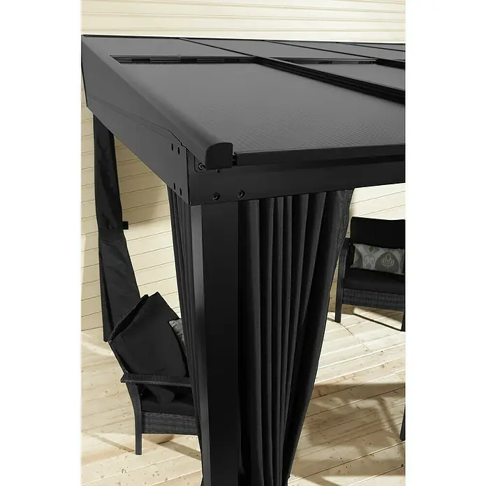 Sojag Terrassenüberdachung St. Barth 12x16 - L x T: 363 x 363 cm, Anthrazit - Detailaufnahme