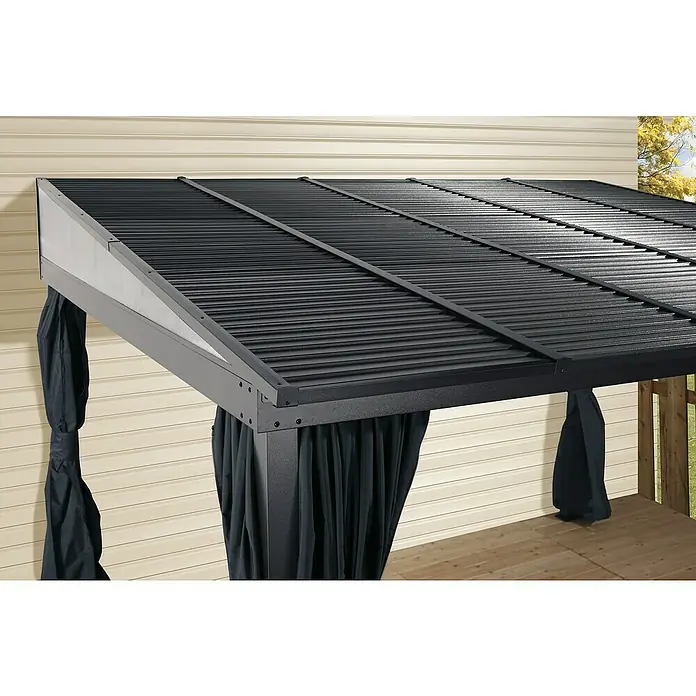 Sojag Terrassenüberdachung Portland 10x16 - L x B x H: 288 x 488 x 240 cm, Anthrazit - Stimmungsaufnahme