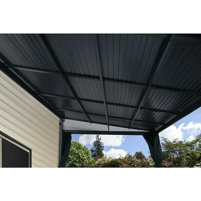 Sojag Terrassenüberdachung Portland 10x16 - L x B x H: 288 x 488 x 240 cm, Anthrazit - Stimmungsaufnahme