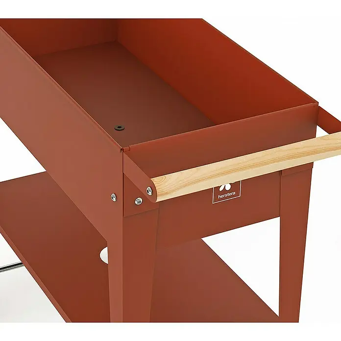 Kräuterhochbeet Urban - L x B x H: 85 x 50 x 80 cm, Rost - Detailaufnahme