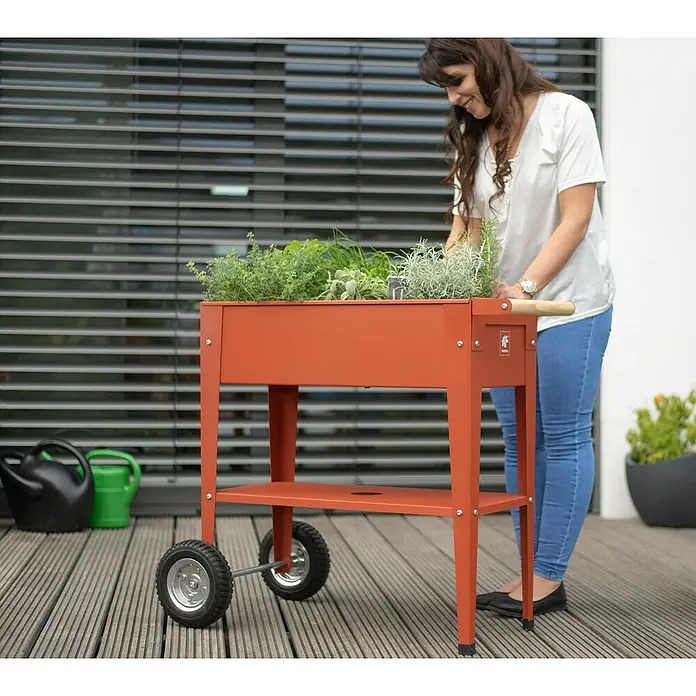 Kräuterhochbeet Urban - L x B x H: 85 x 50 x 80 cm, Rost - Anwendungsbeispiel