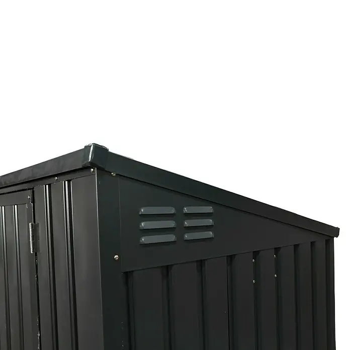Mülltonnenbox - 100 x 172 x 131 cm, Wandstärke: 0,3 mm, Anthrazit - Detailaufnahme