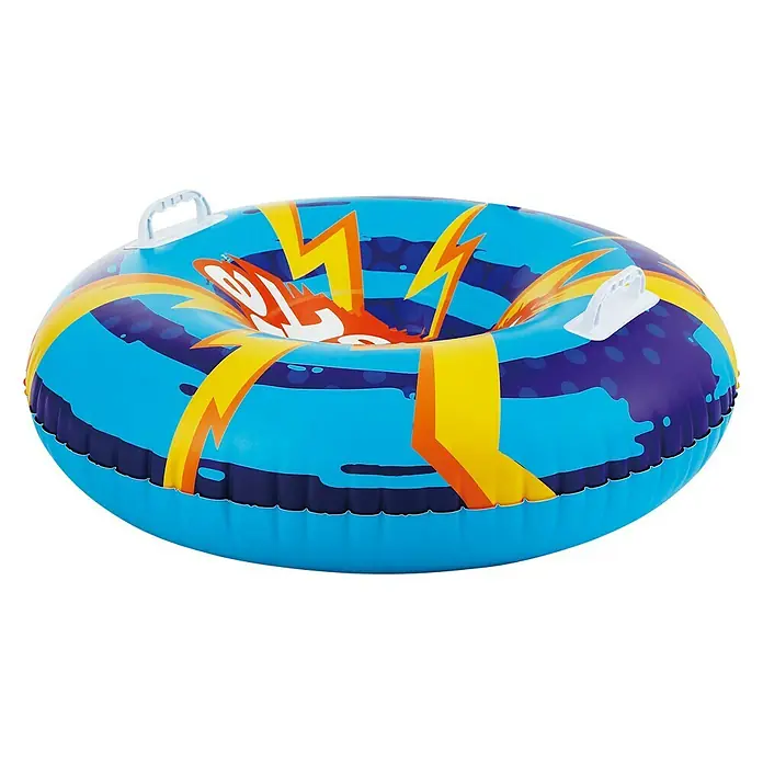 Alpine Blast Kunststoffschlitten Rebell - Ø x H: 103 x 28 cm, Blau - Diagonale Ansicht