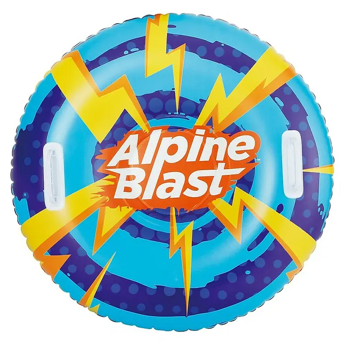 Alpine Blast Kunststoffschlitten Rebell - Ø x H: 103 x 28 cm, Blau - Ansicht von oben