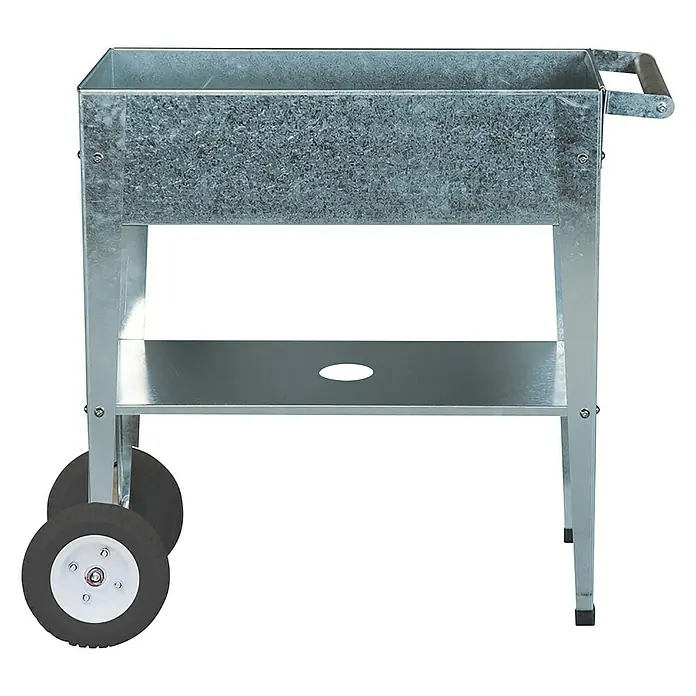 Kräuterhochbeet Urban - L x B x H: 75 x 50 x 80 cm, Silber - Vorderansicht
