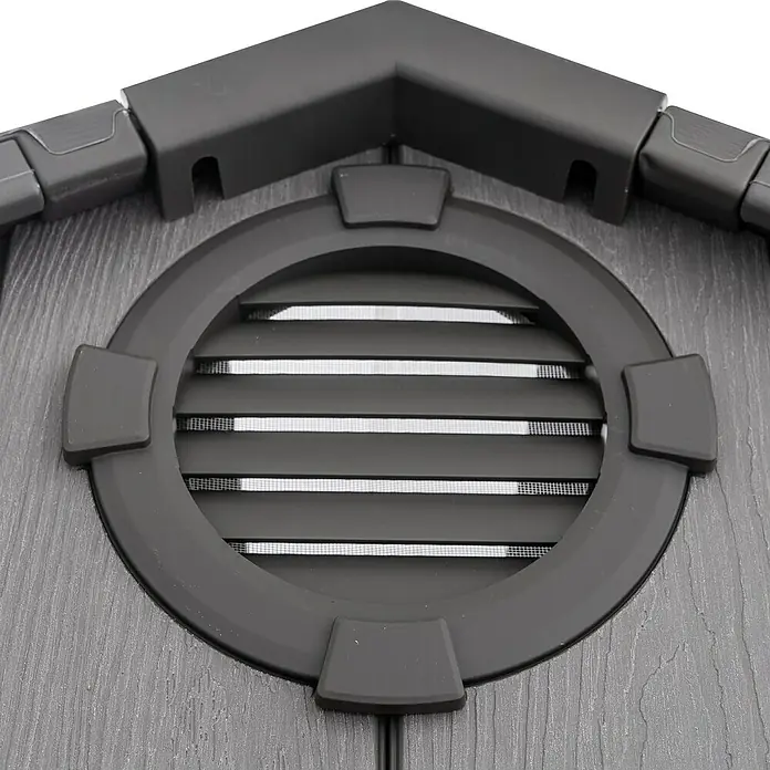 Lifetime Gerätehaus Neptun - 243 cm, 610 cm, Kunststoff, Dunkelgrau - Detailaufnahme