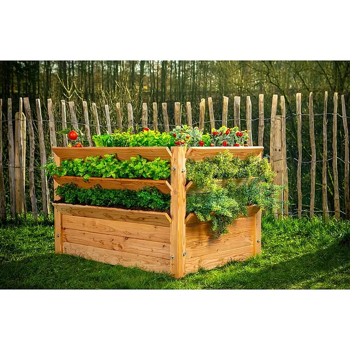 Westmann Hochbeet Premium XXL - 124 x 91 x 73 cm, Holz - Stimmungsaufnahme