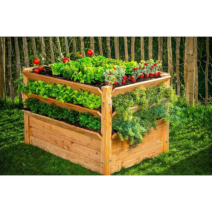 Westmann Hochbeet Premium XXL - 124 x 91 x 73 cm, Holz - Stimmungsaufnahme