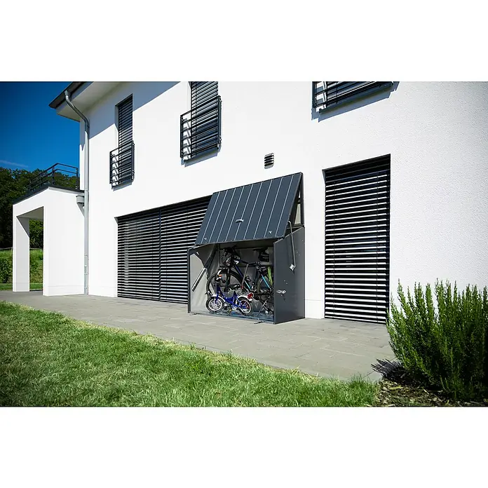 Trimetals Fahrradgarage - 185 x 76 x 139 cm, Stahl - Stimmungsaufnahme