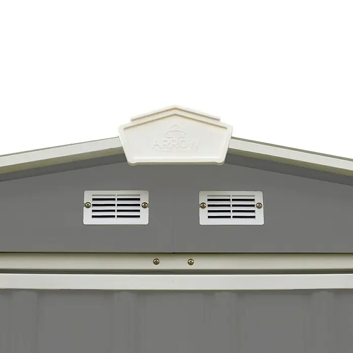 Spacemaker Gerätehaus Ezee 6x5 - 177 cm, 157 cm, Stahl, Grau, Creme - Detailaufnahme