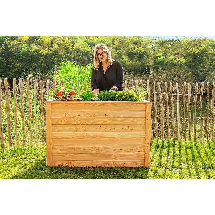 Westmann Hochbeet Lärche 130 - L x B x H: 130 x 65 x 84 cm, Lärche - Anwendungsbeispiel
