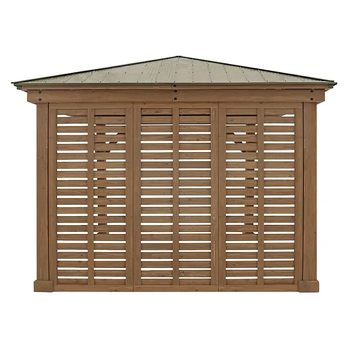Westmann Pavillon-Seitenwand - Passend für: Westmann Pavillon Devon 12x12, Holz - Vorderansicht