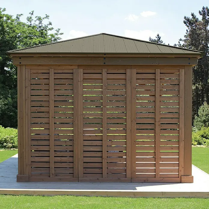 Westmann Pavillon-Seitenwand - Passend für: Westmann Pavillon Devon 12x12, Holz - Stimmungsaufnahme