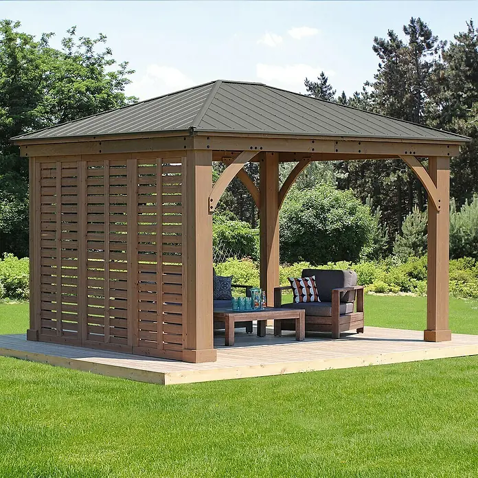 Westmann Pavillon-Seitenwand - Passend für: Westmann Pavillon Devon 12x12, Holz - Stimmungsaufnahme