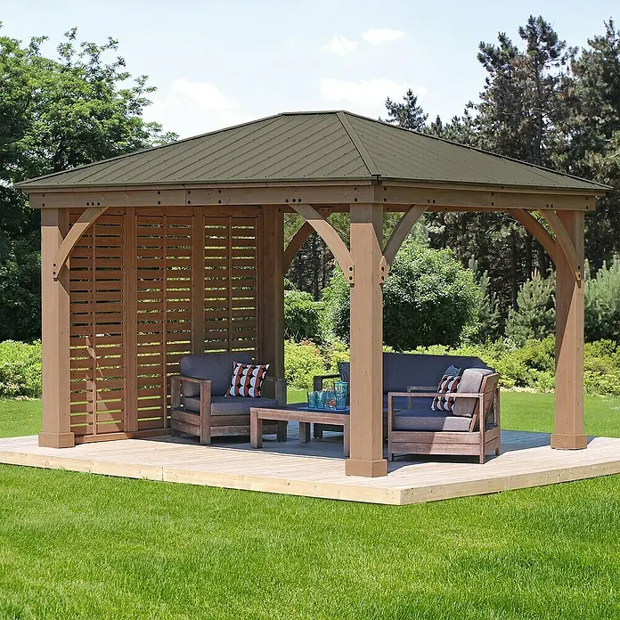 Westmann Pavillon-Seitenwand - Passend für: Westmann Pavillon Devon 12x12, Holz - Stimmungsaufnahme