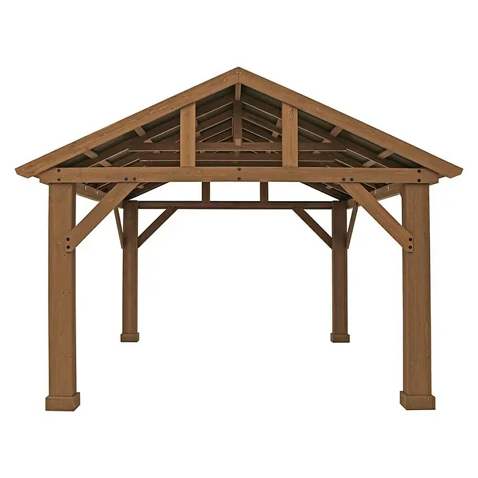 Westmann Pavillon Yukon 14x12 - L x B: 366 x 427 cm, Grau - Vorderansicht