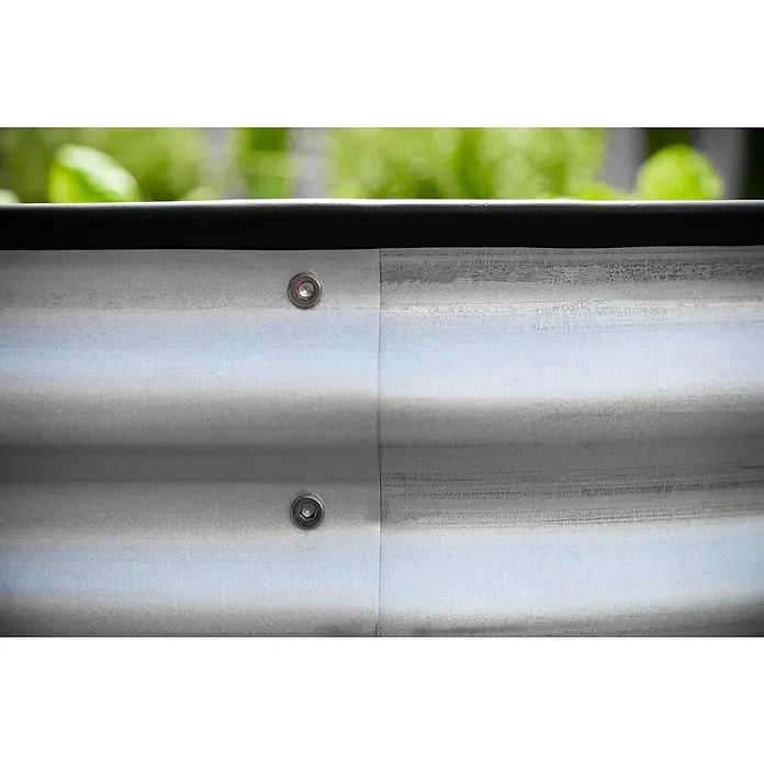 Westmann Hochbeet - 240 x 80 x 82 cm, Stahl, Silber - Detailaufnahme