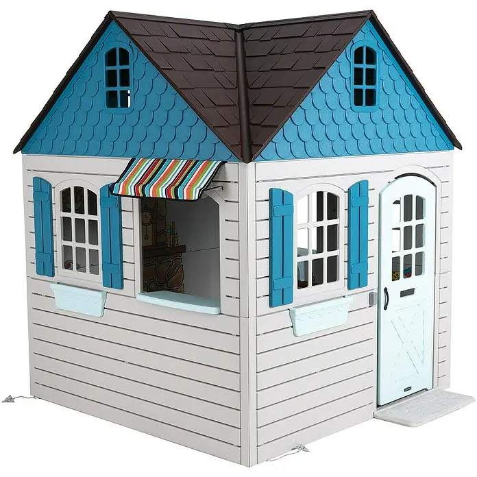 Lifetime Spielhaus Flipper - 186 x 186 x 215 cm, HDPE-Kunststoff, Lichtgrau - Stimmungsaufnahme