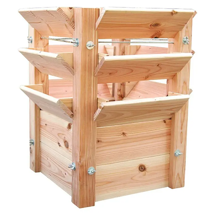 Westmann Hochbeet Premium L - 65 x 65 x 73 cm, Holz - Diagonale Ansicht