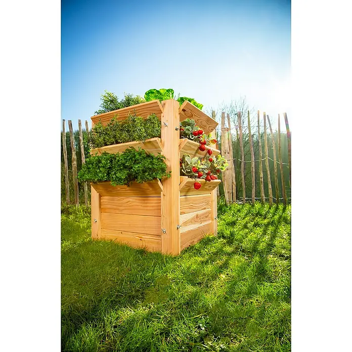 Westmann Hochbeet Premium L - 65 x 65 x 73 cm, Holz - Stimmungsaufnahme