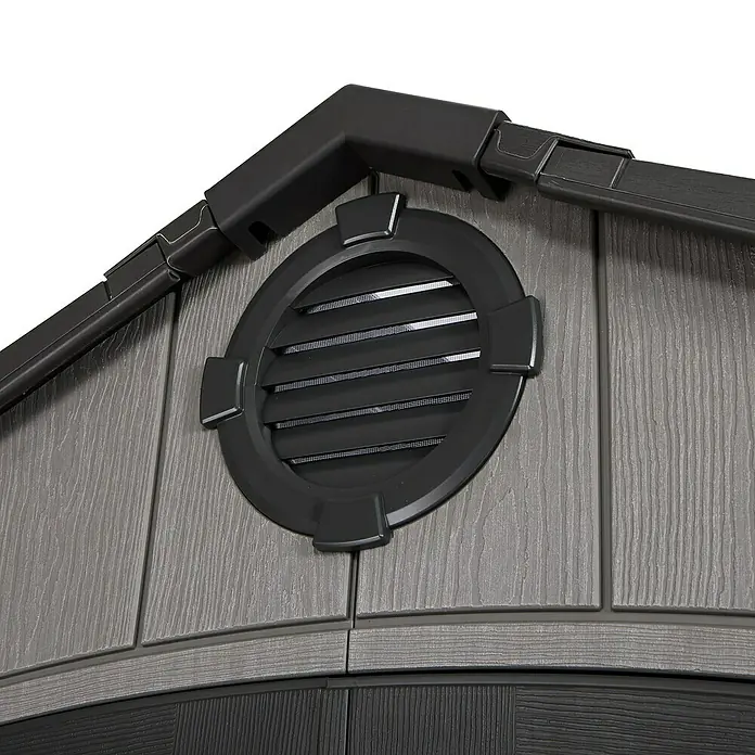 Lifetime Gerätehaus Jupiter - 244 cm, 305 cm, Kunststoff, Dunkelgrau - Detailaufnahme