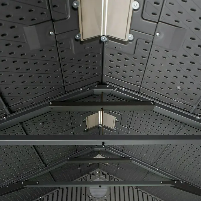 Lifetime Gerätehaus Jupiter - 244 cm, 305 cm, Kunststoff, Dunkelgrau - Detailaufnahme