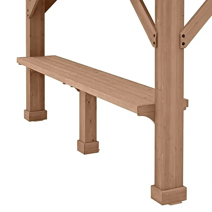 Westmann Ablage - Passend für: Westmann Pavillon Yukon 14 x 12, Holz - Detailaufnahme