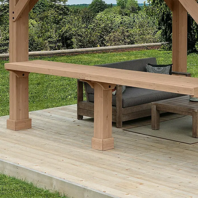 Westmann Ablage - Passend für: Westmann Pavillon Yukon 14 x 12, Holz - Detailaufnahme