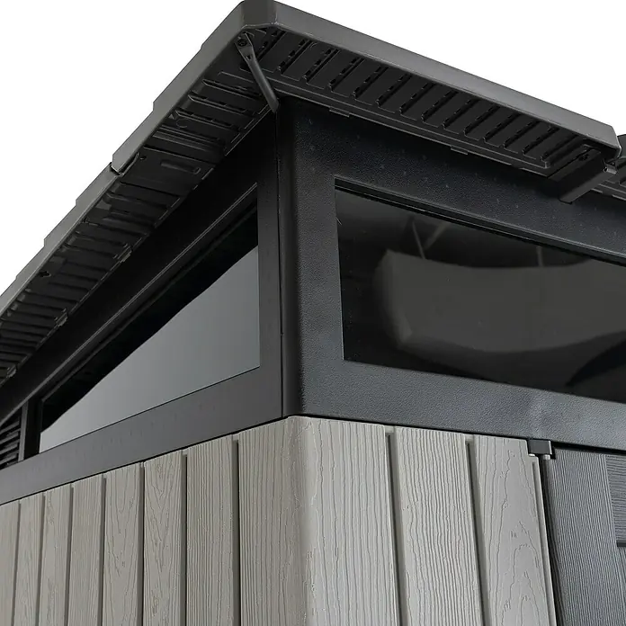 Lifetime Gerätehaus Merkur - 254 cm, 254 cm, Kunststoff, Grau - Detailaufnahme