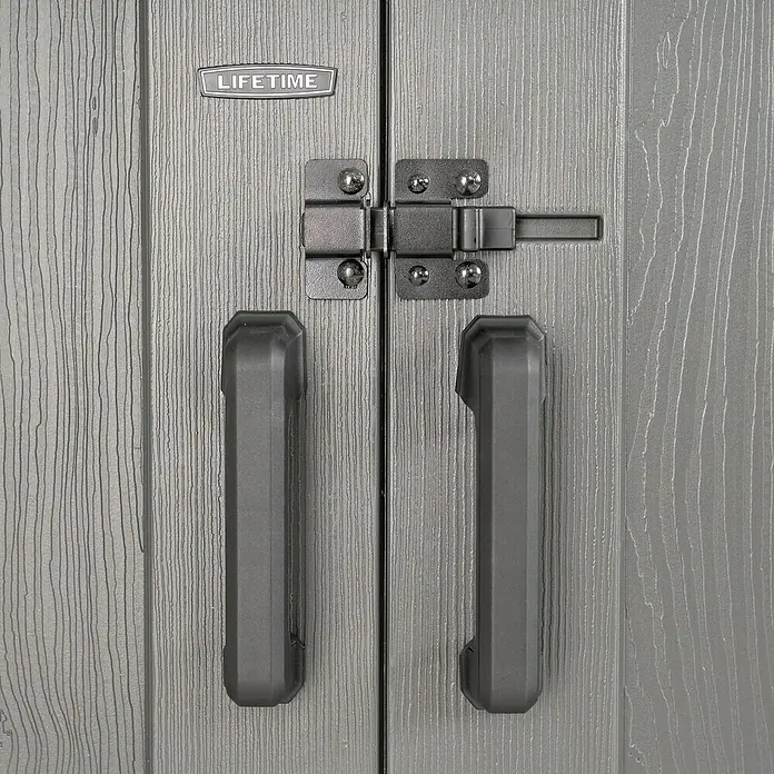 Lifetime Gerätehaus Merkur - 254 cm, 254 cm, Kunststoff, Grau - Detailaufnahme
