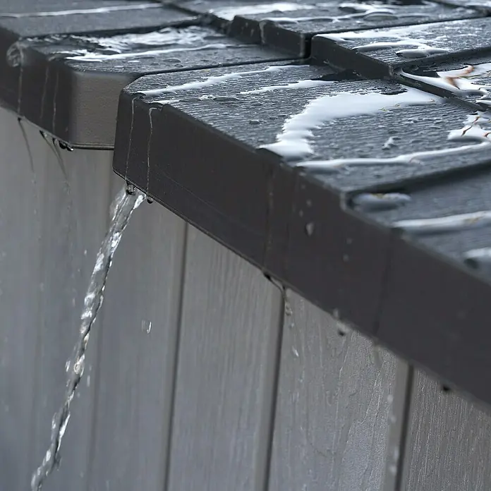 Lifetime Gerätehaus Merkur - 254 cm, 254 cm, Kunststoff, Grau - Detailaufnahme