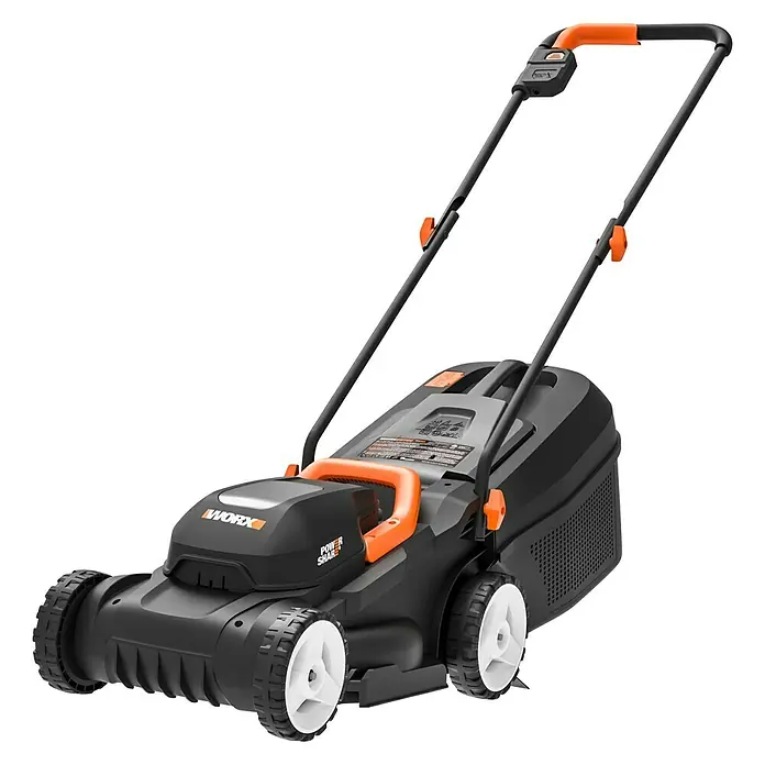 Worx PowerShare Akku-Rasenmäher WG730E - 20 V, 1 Akku, 4 Ah, Schnittbreite: 30 cm - Diagonale Ansicht