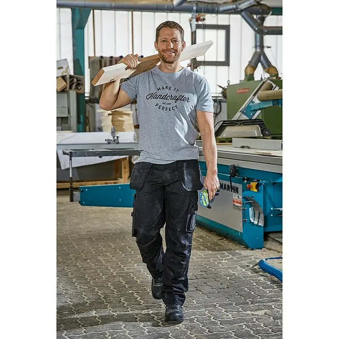 T-Shirt Handcrafter - M, Weiß - Anwendungsbeispiel