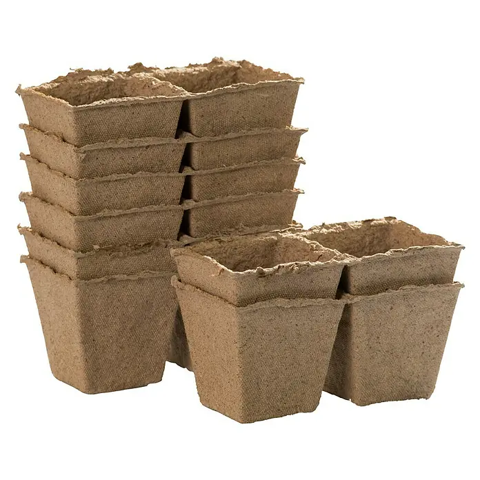 Windhager Kweekpot - Ø x h: 6 x 5,5 cm, 24 stk., Hoekig - Diagonaal zicht