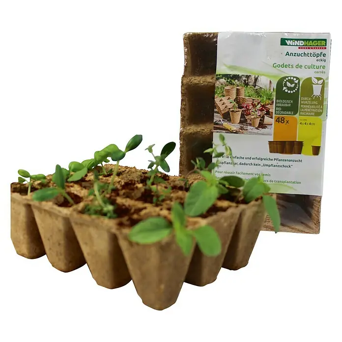 Windhager Kweekpot - Diameter: 4 cm, 48 stk. - Toepassingsvoorbeeld