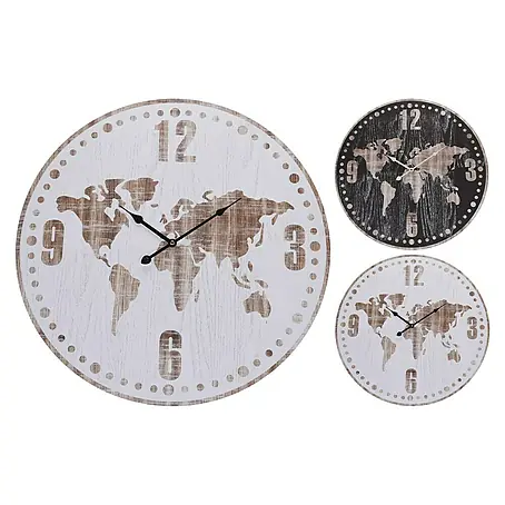Reloj de pared redondo Mapamundi