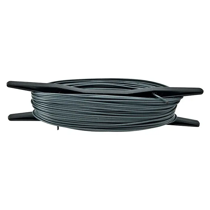 H+S Zauntechnik Nähdraht PVC - Länge: 40 m, Drahtstärke: 1,5 mm, Grau, 1 Stk. - Vorderansicht