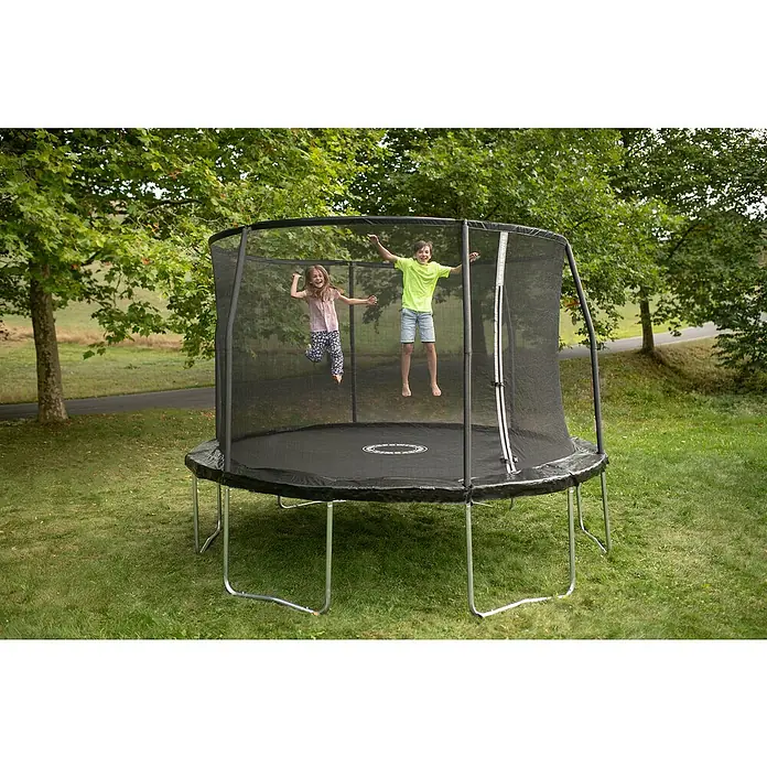 Sportspower Trampolin - Promjer: 305 cm, Crne boje - Proizvod u upotrebi