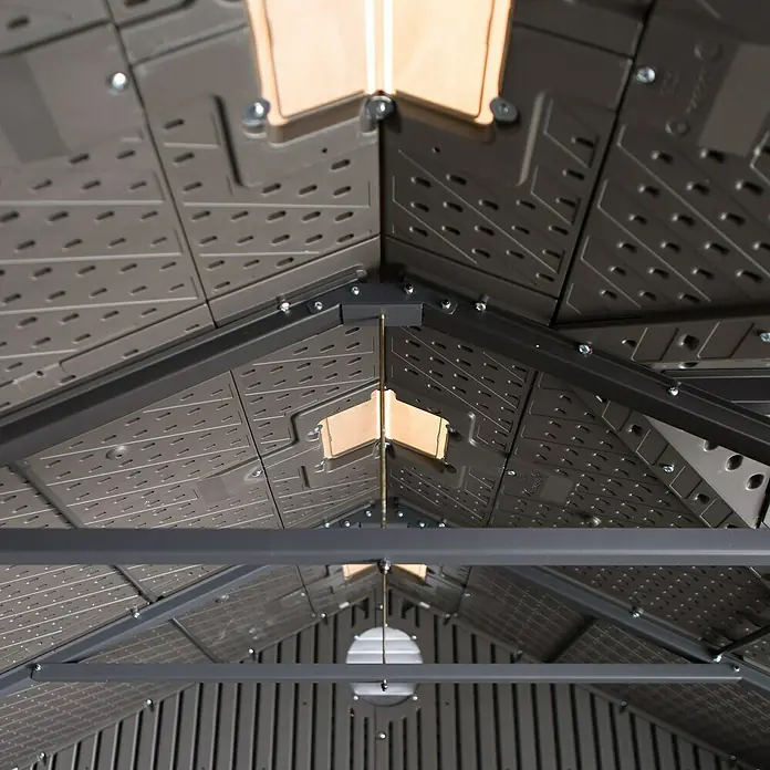Lifetime Gerätehaus Saturn - 305 cm, 244 cm, Kunststoff, Dunkelgrau - Detailaufnahme