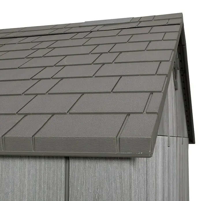 Lifetime Gerätehaus Saturn - 305 cm, 244 cm, Kunststoff, Dunkelgrau - Detailaufnahme