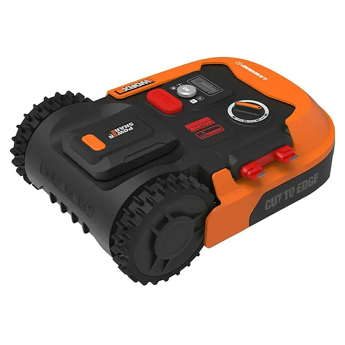 Worx Landroid Mähroboter M500 Plus - 20 V, Li-Ionen, 2 Ah, 1 Akku, Max. Flächenempfehlung: 500 m² - Diagonale Ansicht