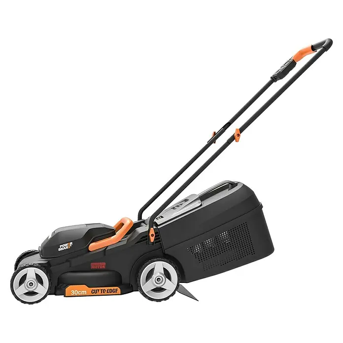 Worx PowerShare Akku-Rasenmäher WG730E - 20 V, 1 Akku, 4 Ah, Schnittbreite: 30 cm - Linke Seitenansicht
