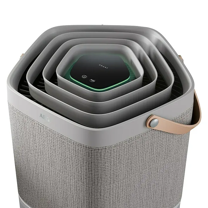 AEG Luftreiniger AX91-604GY - 31,5 x 31,5 x 72,5 cm, Leistungsstufen: 9 - Detailaufnahme