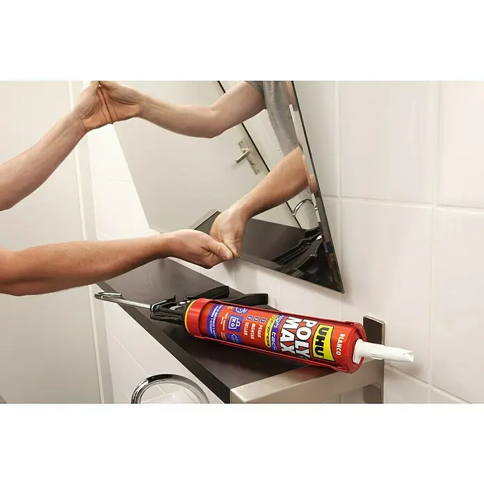 UHU Adhesivo para montaje High tack - Blanco, 450 g - Producto en uso