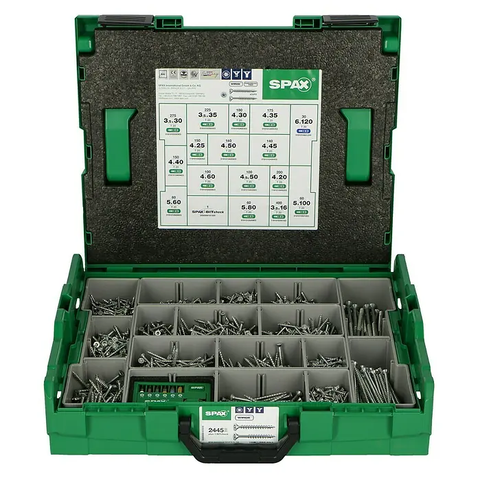 Spax Schrauben-Set L-Boxx - 2447 -tlg. - Vorderansicht